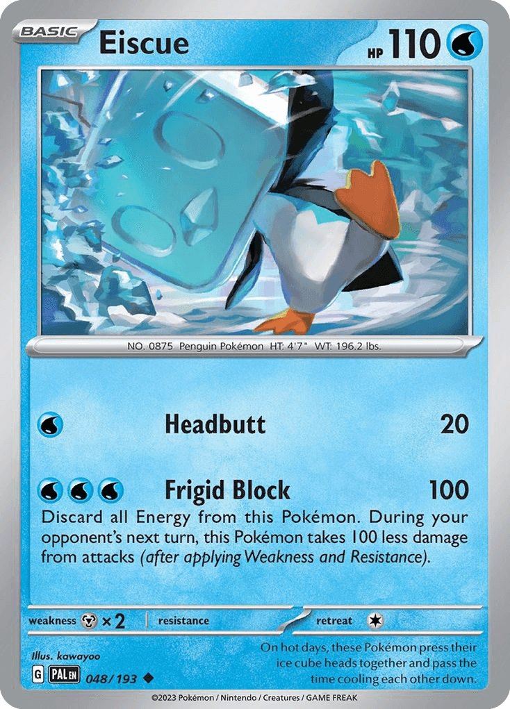 Eiscue Pokémon card