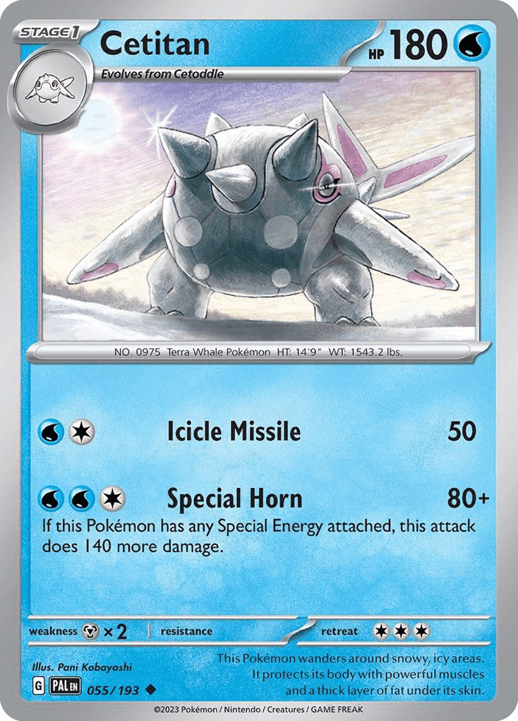 Cetitan Pokémon card