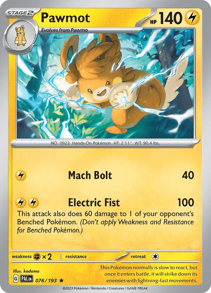 Pawmot Pokémon card