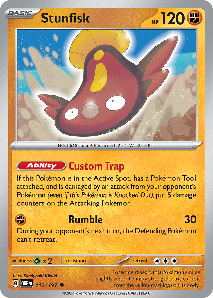 Stunfisk Pokémon card