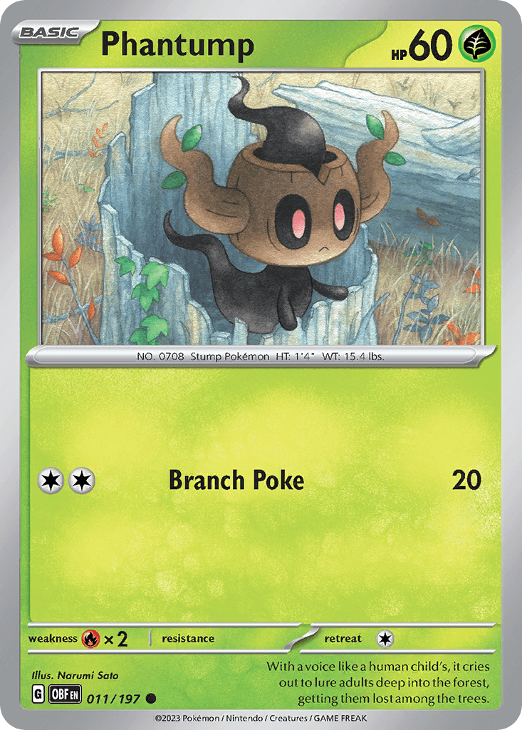 Phantump Pokémon card