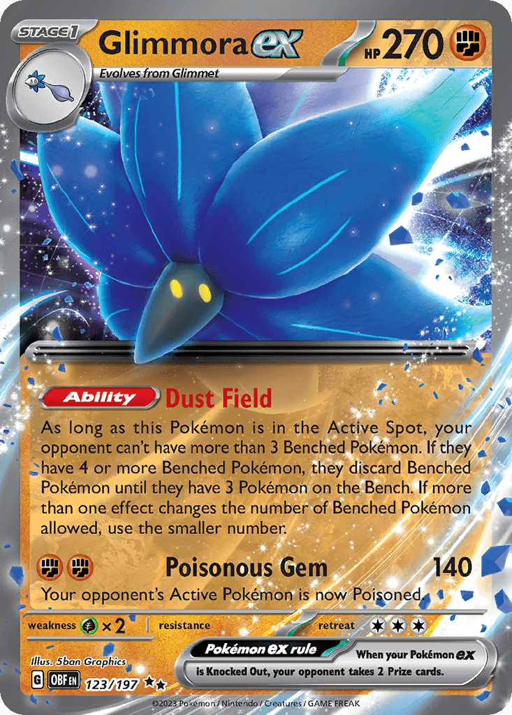 Glimmora ex Pokémon card