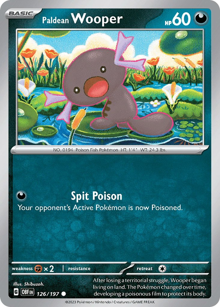 Paldean Wooper Pokémon card