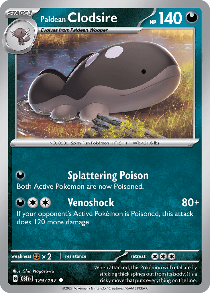 Paldean Clodsire illustrated by Shin Nagasawa