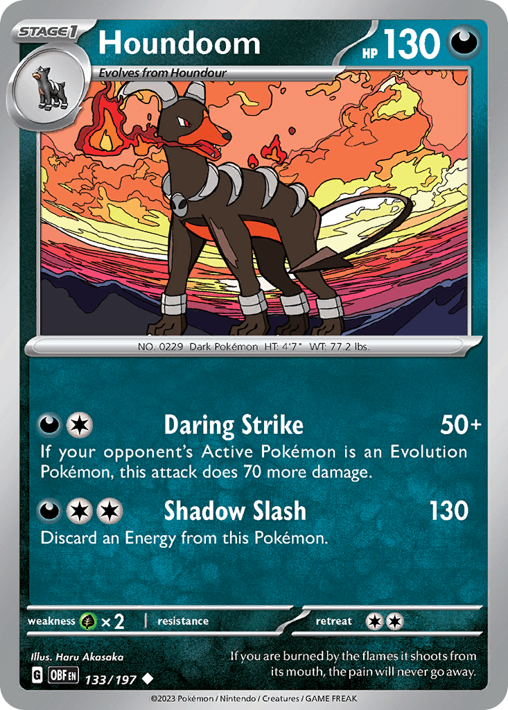 Houndoom Pokémon card