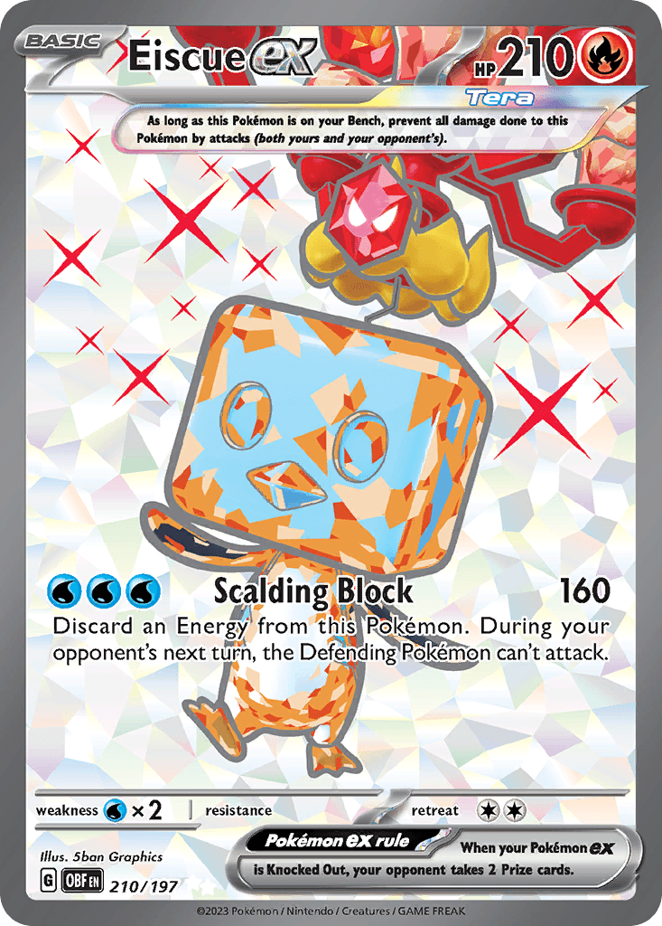 Eiscue ex Pokémon card