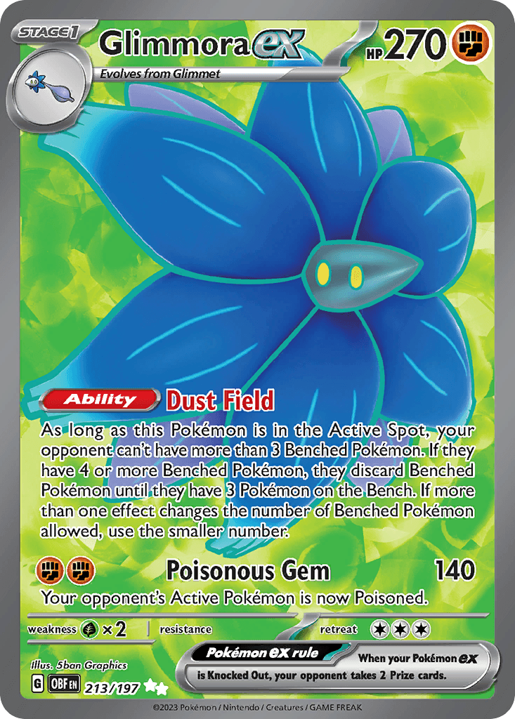 Glimmora ex Pokémon card