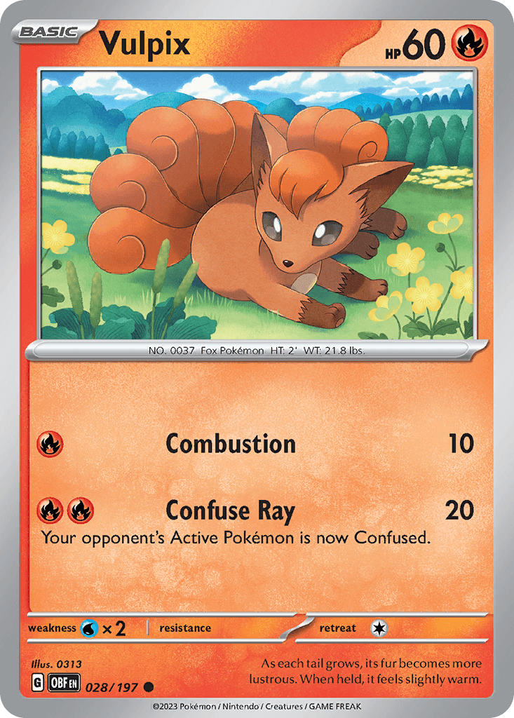 Vulpix Pokémon card