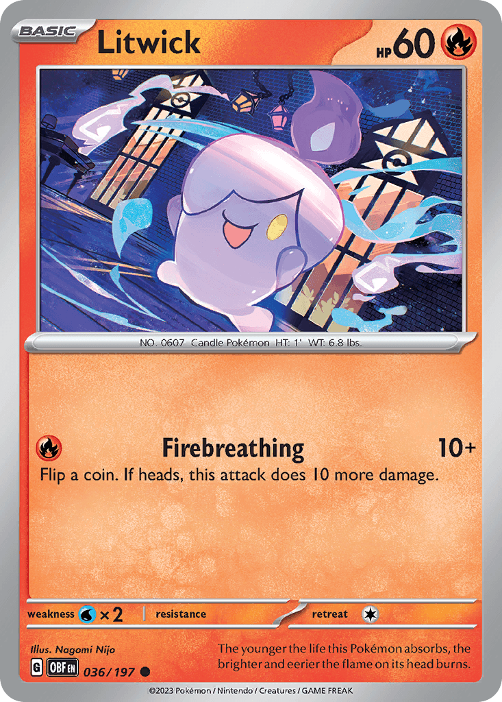 Litwick Pokémon card
