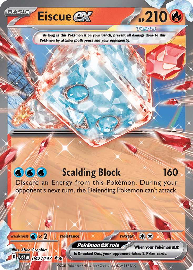 Eiscue ex Pokémon card