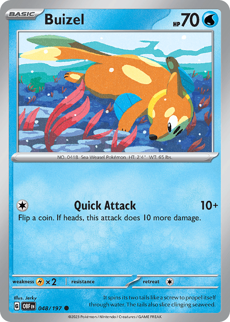 Buizel Pokémon card