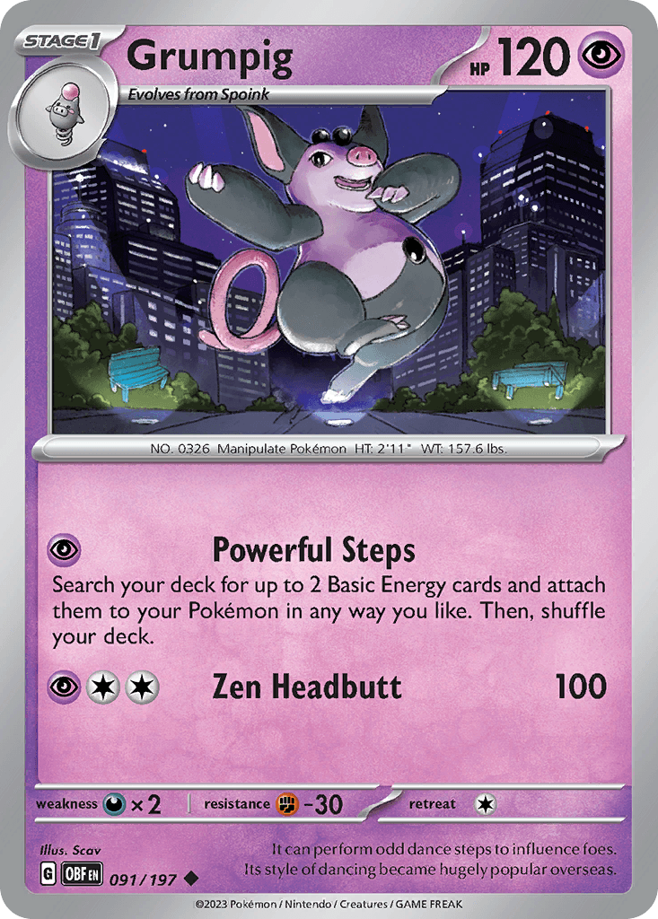 Grumpig Pokémon card