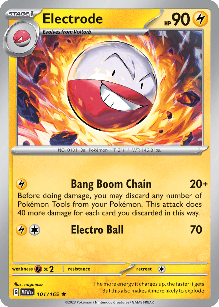 Electrode Pokémon card