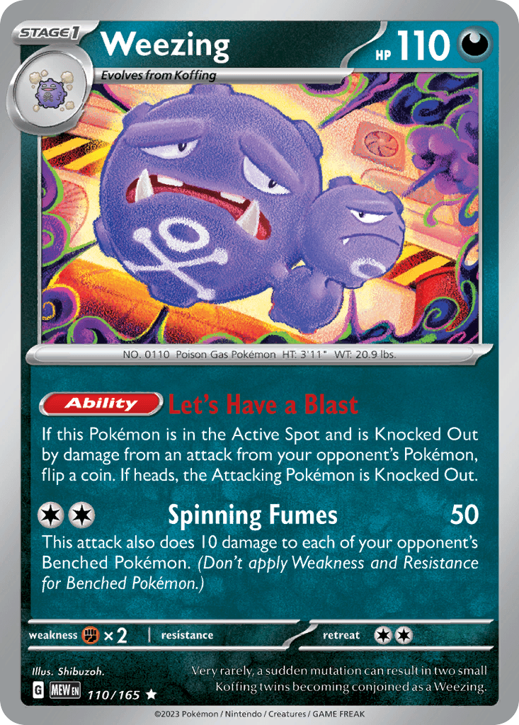 Weezing Pokémon card