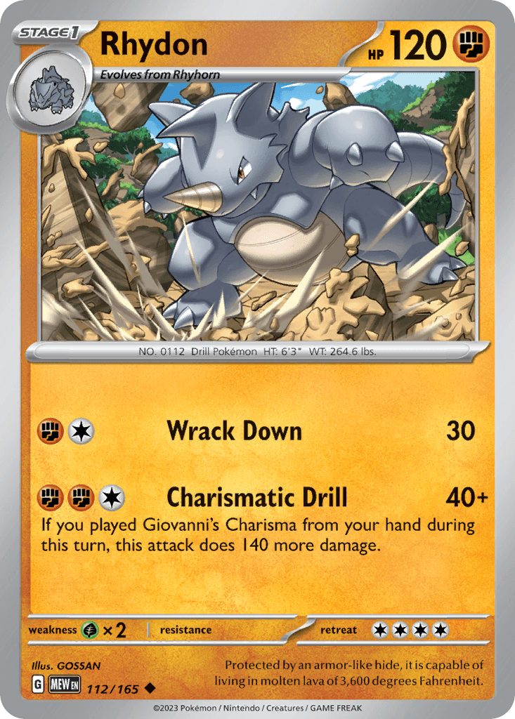 Rhydon Pokémon card