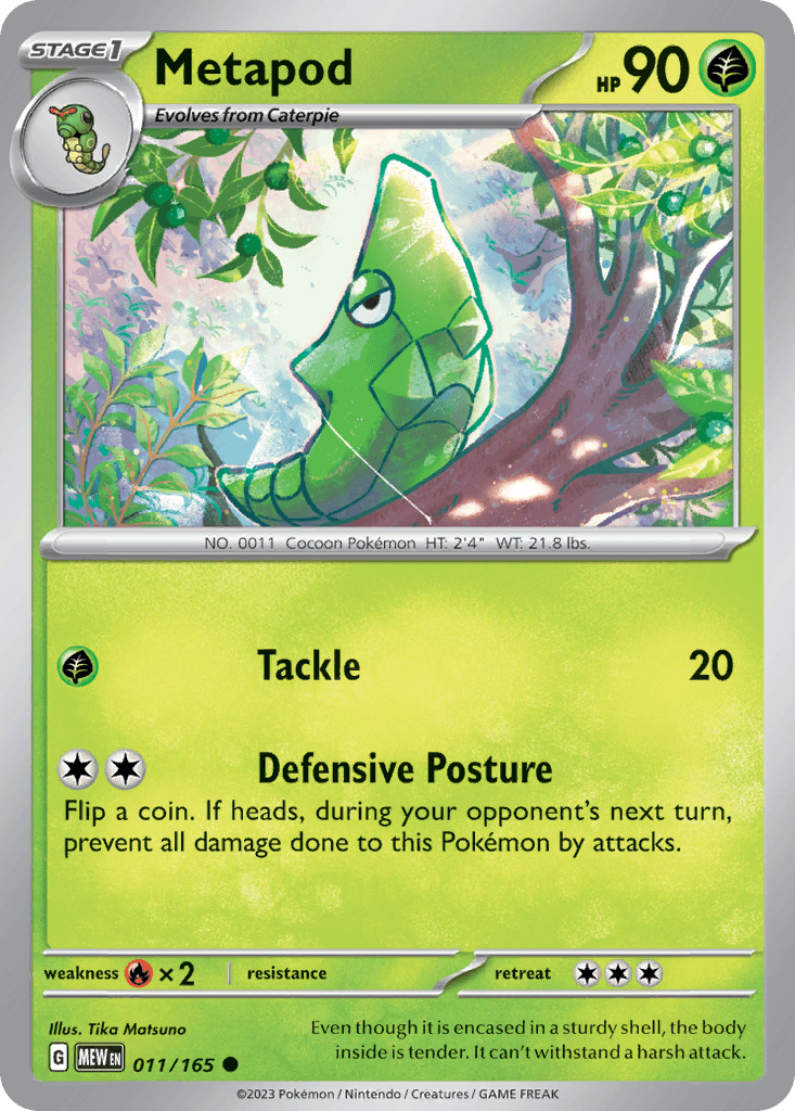 Metapod Pokémon card