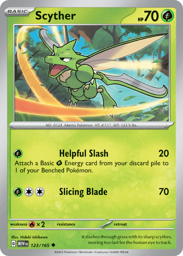 Scyther Pokémon card