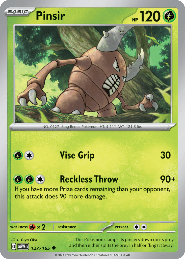 Pinsir Pokémon card