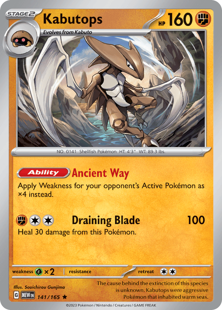 Kabutops Pokémon card