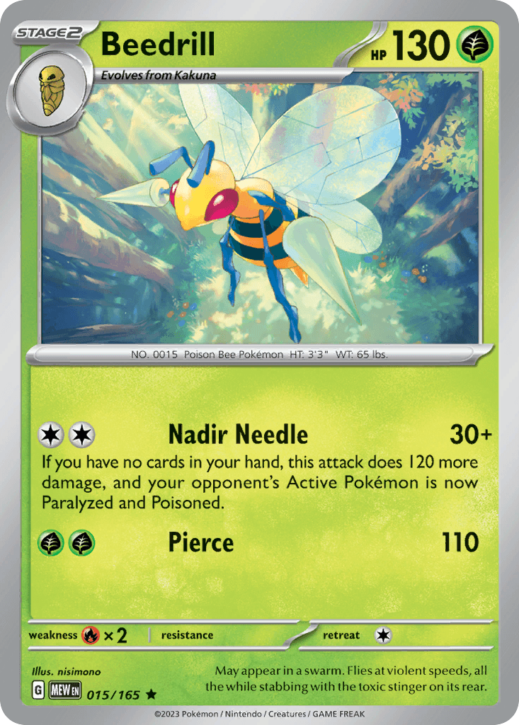 Beedrill Pokémon card