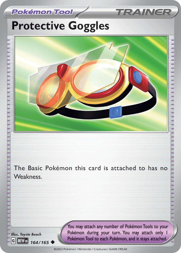 Protective Goggles Pokémon card