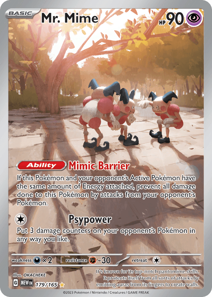 Mr. Mime Pokémon card