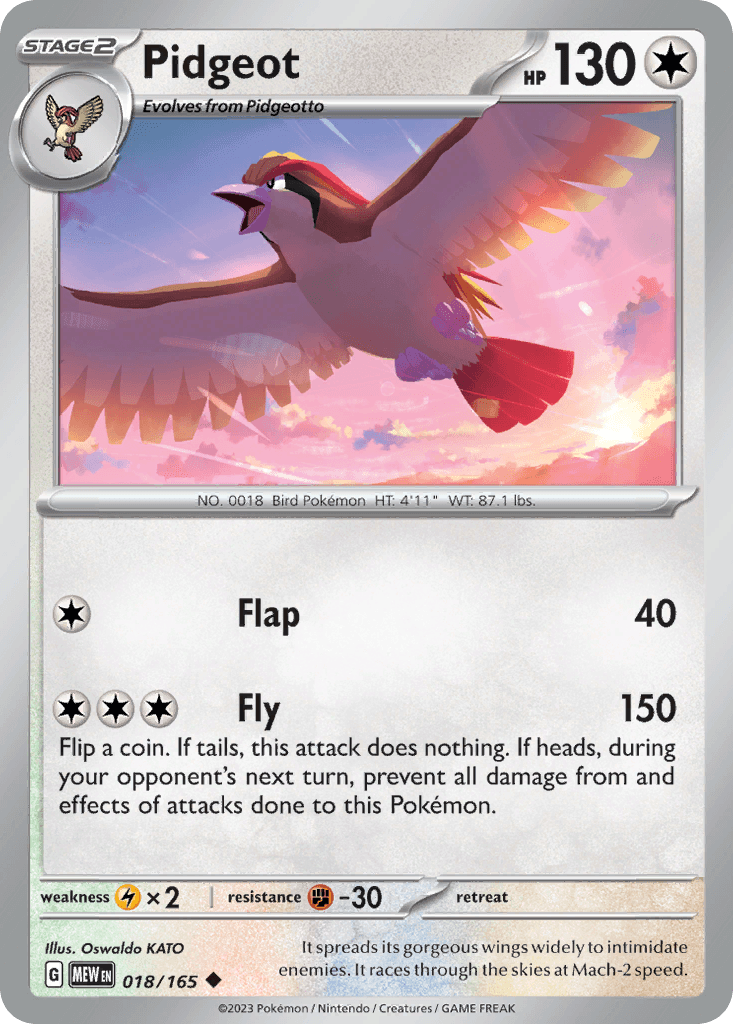 Pidgeot Pokémon card