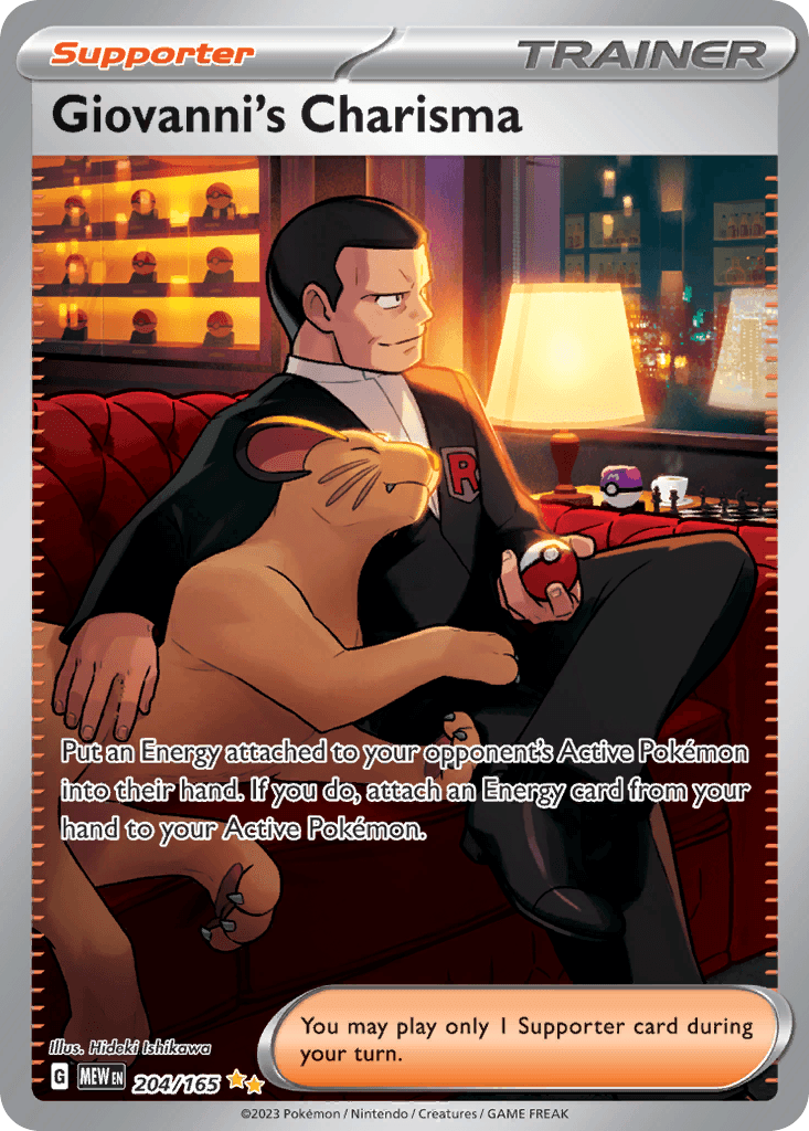 Giovanni's Charisma Pokémon card