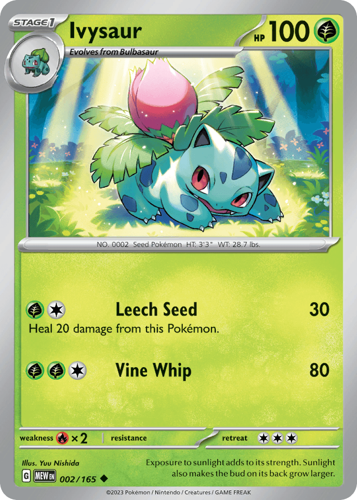 Ivysaur Pokémon card