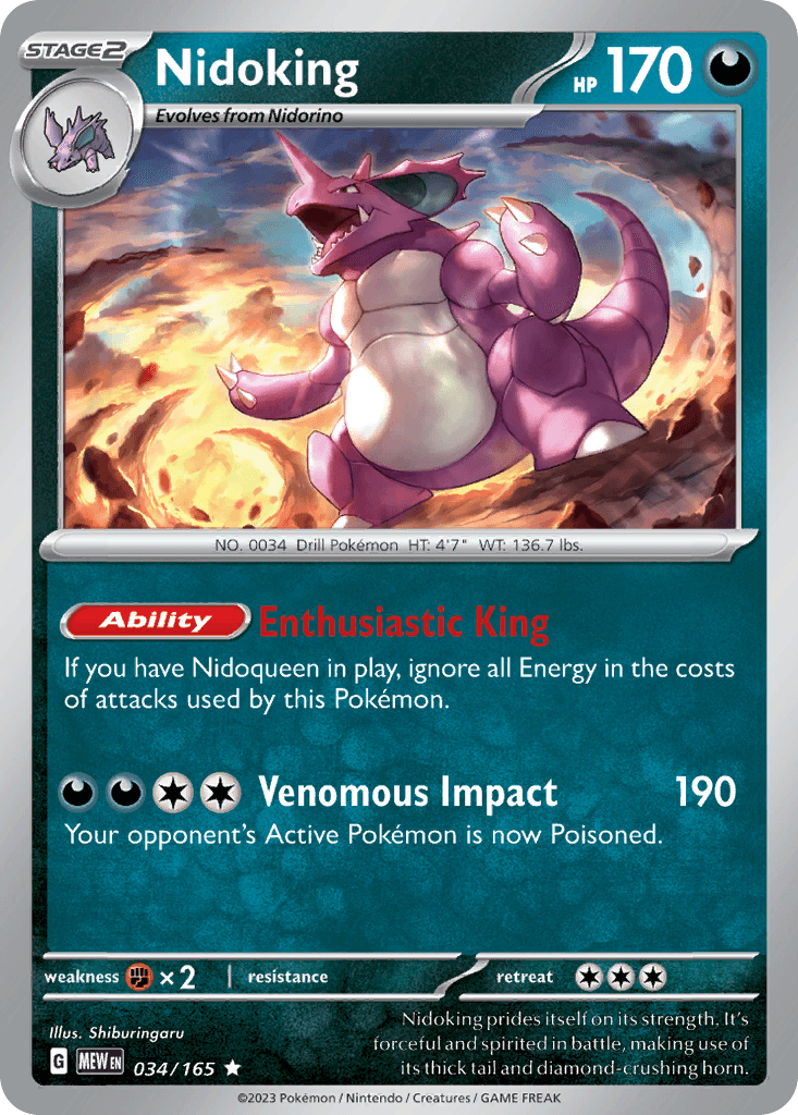 Nidoking Pokémon card