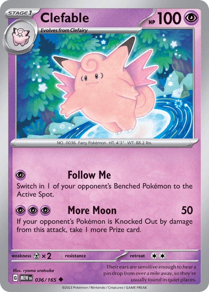 Clefable Pokémon card