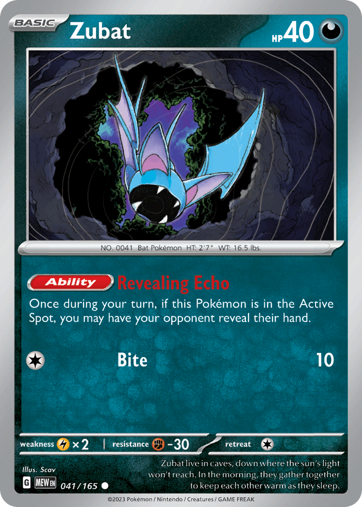 Zubat Pokémon card