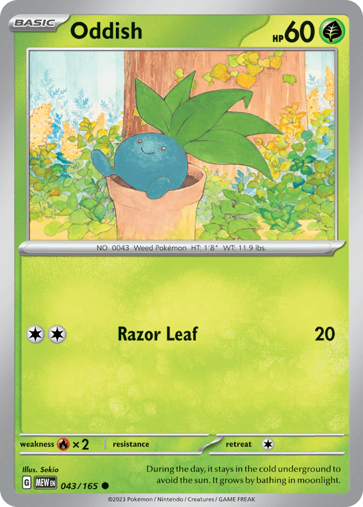 Oddish Pokémon card