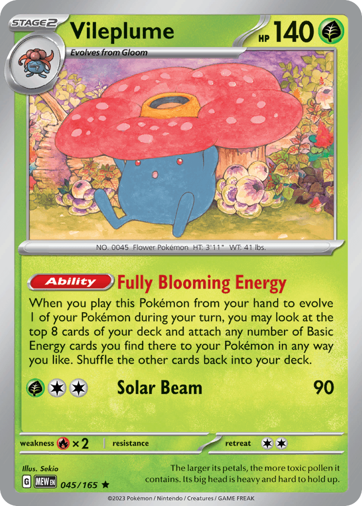 Vileplume Pokémon card