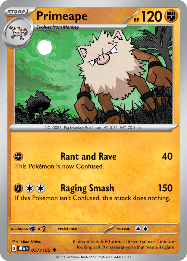 Primeape Pokémon card