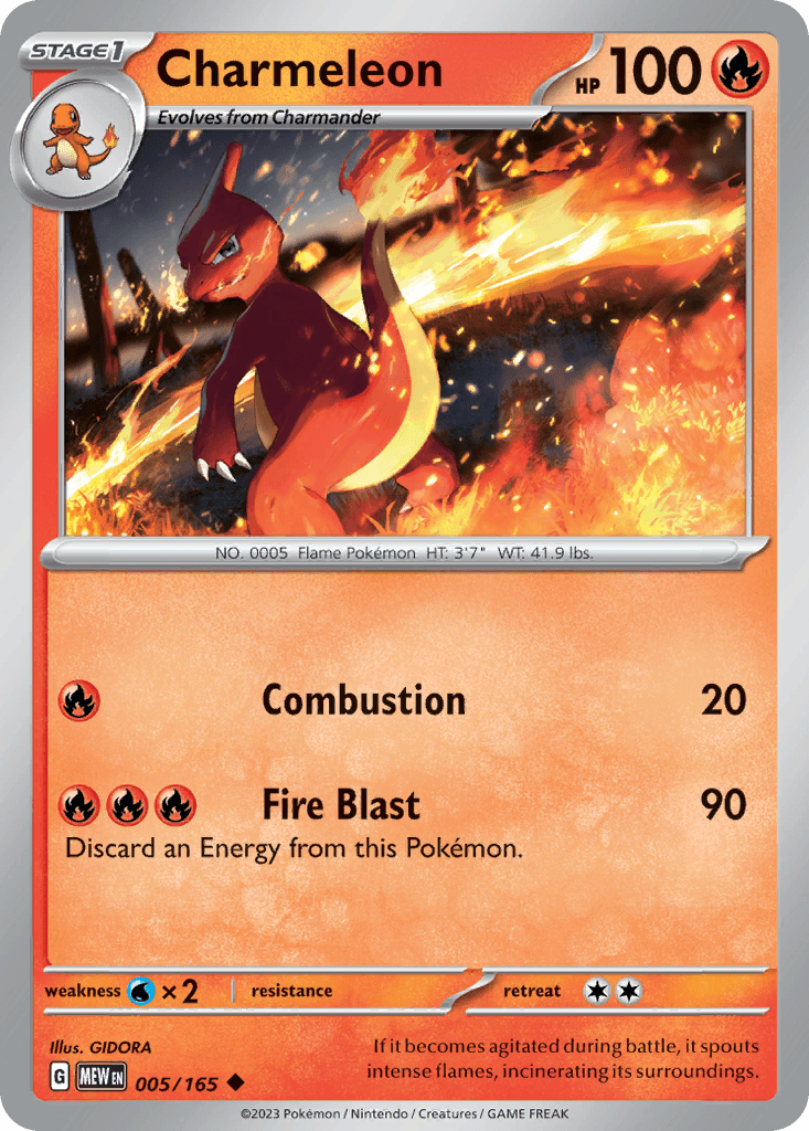 Charmeleon Pokémon card