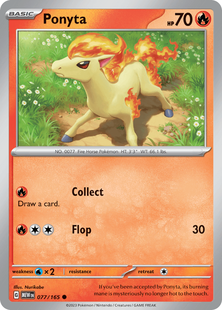Ponyta Pokémon card