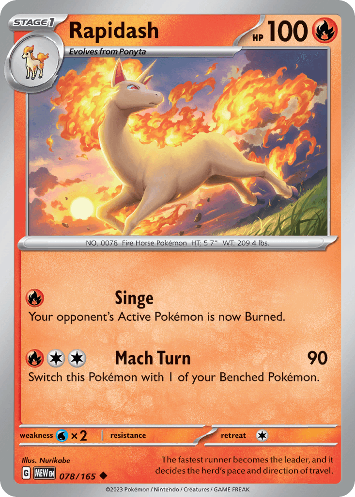 Rapidash Pokémon card