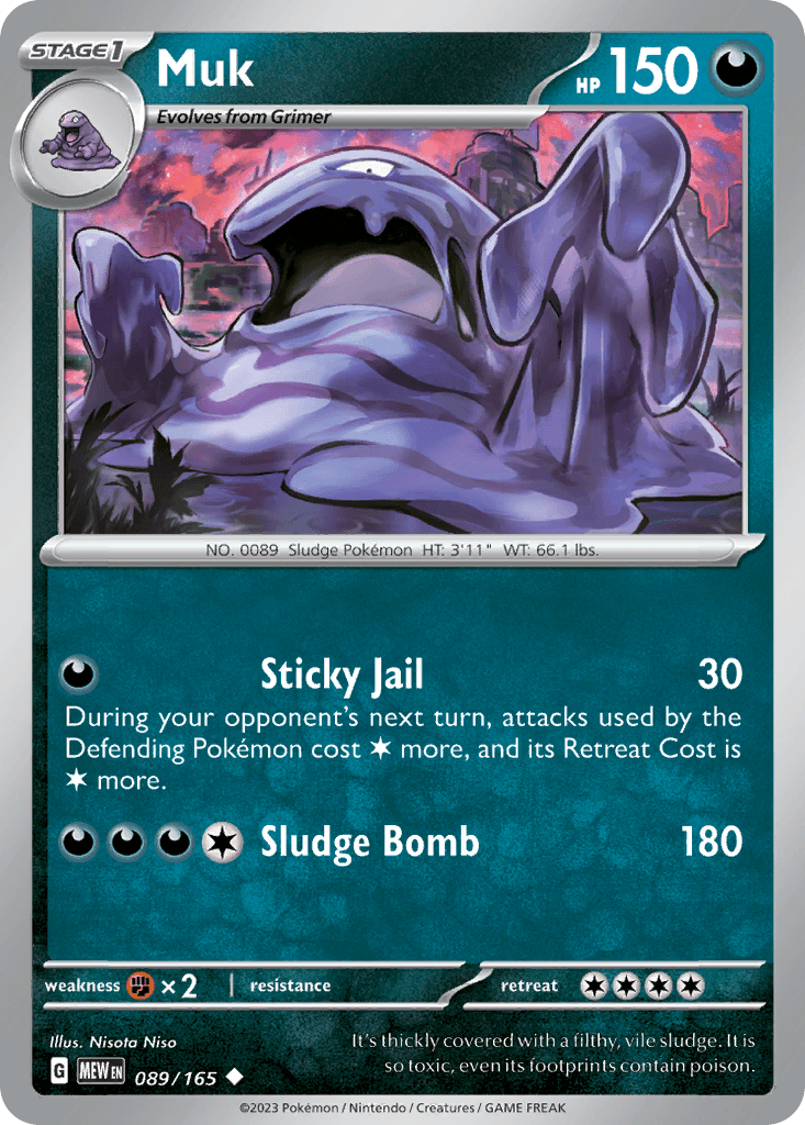 Muk Pokémon card
