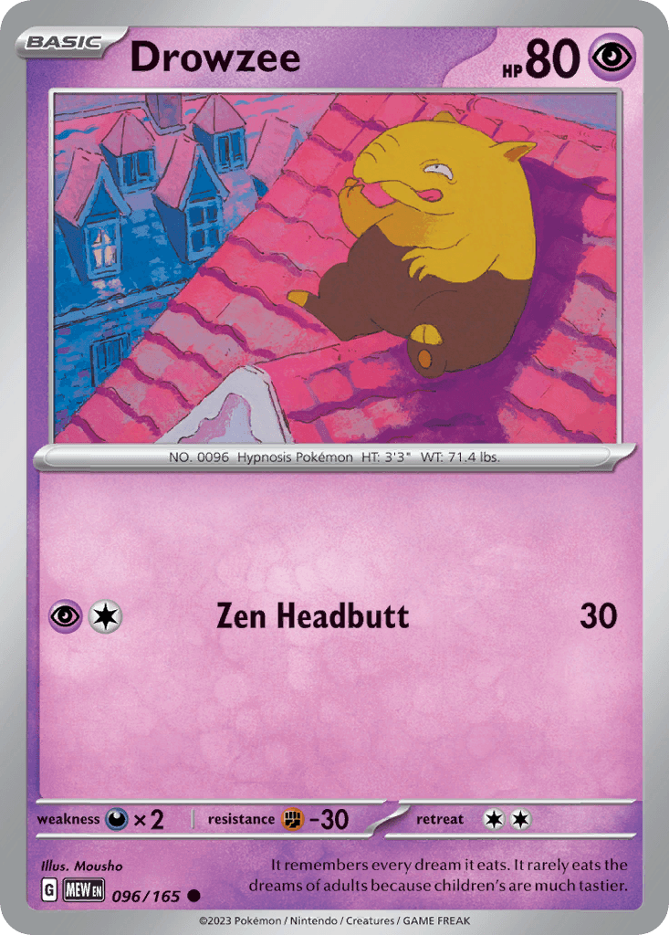 Drowzee Pokémon card