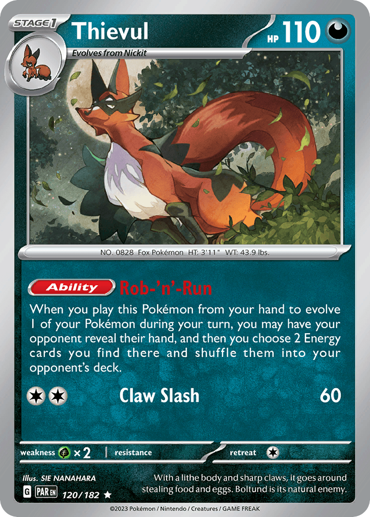 Thievul Pokémon card