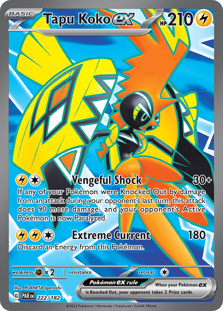Tapu Koko ex Pokémon card