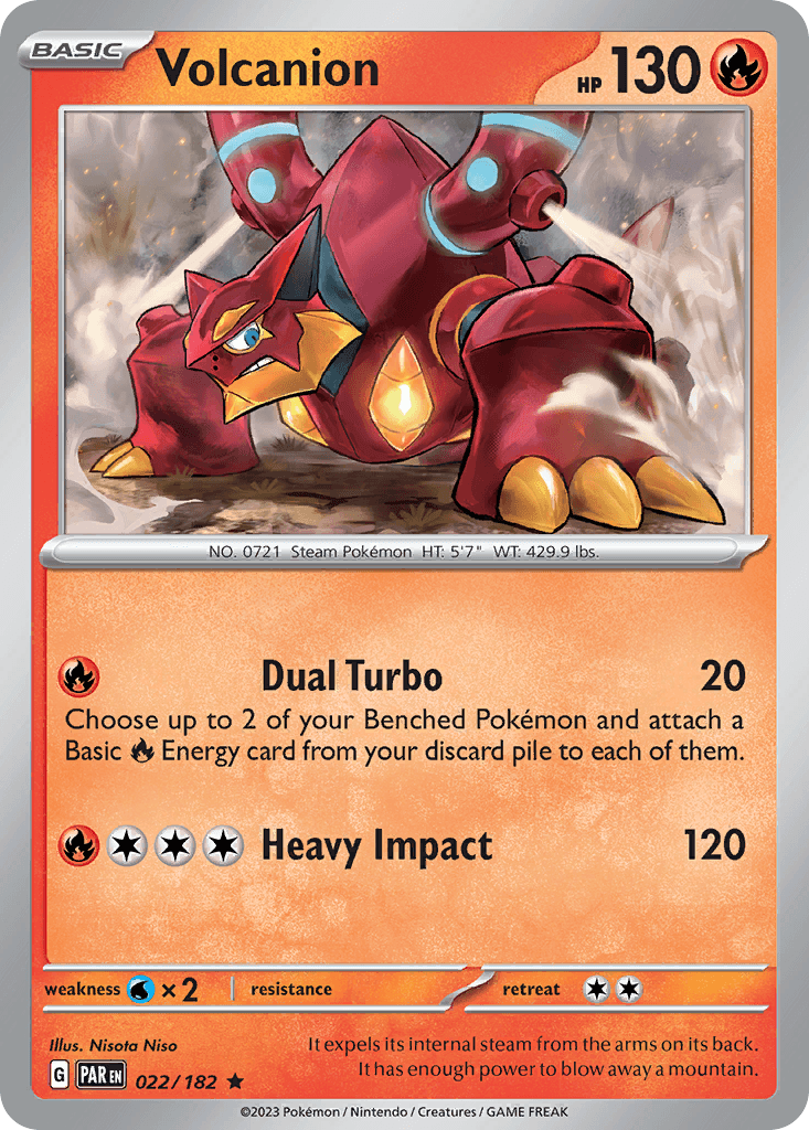 Volcanion Pokémon card