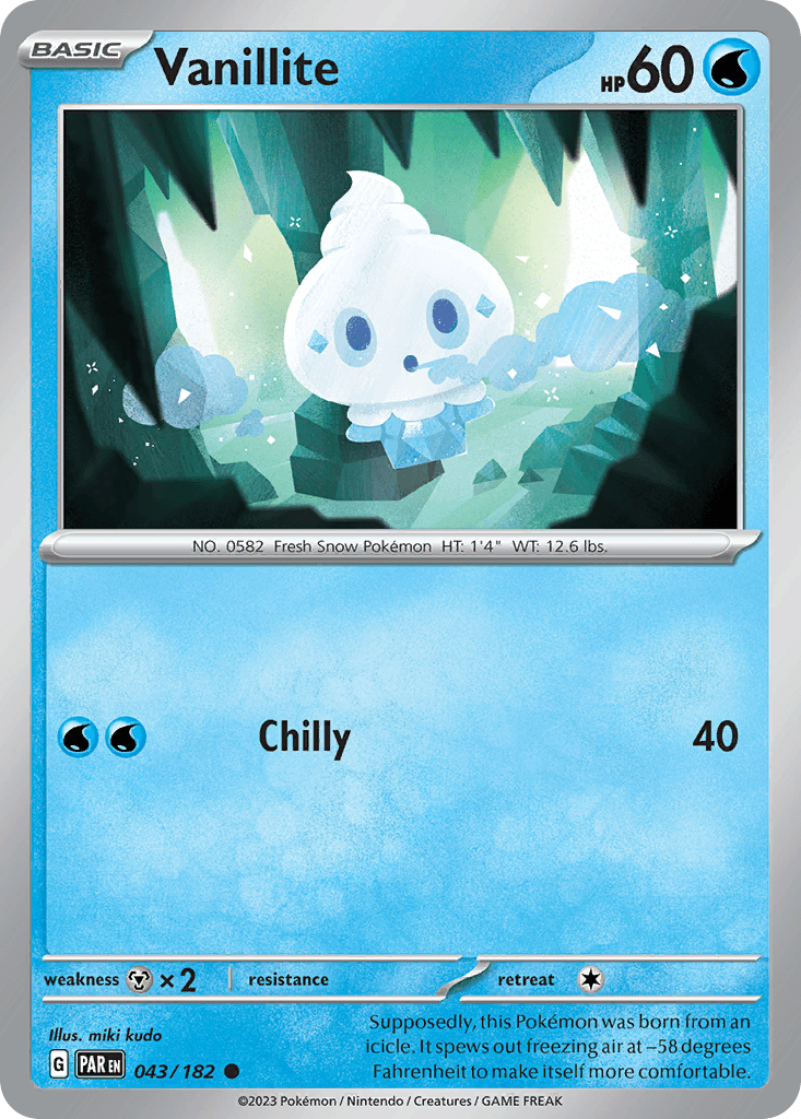 Vanillite Pokémon card
