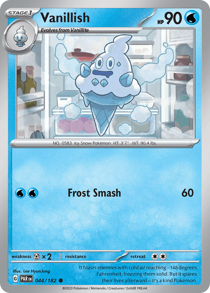 Vanillish Pokémon card