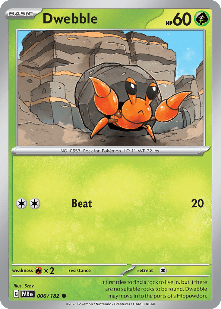 Dwebble Pokémon card