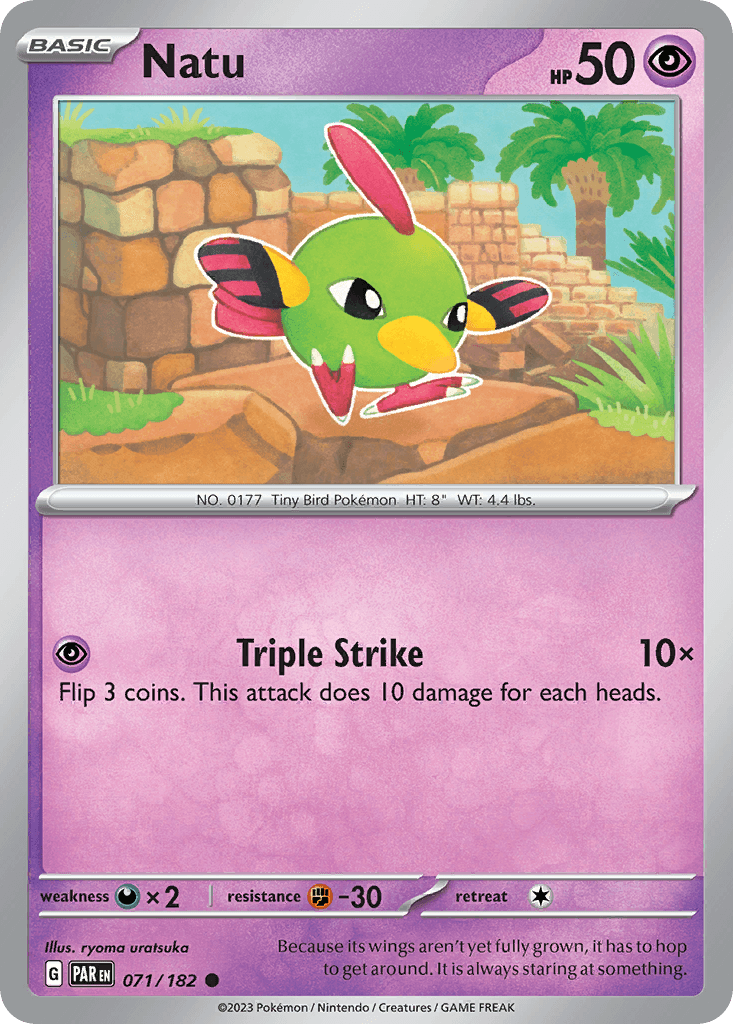 Natu Pokémon card