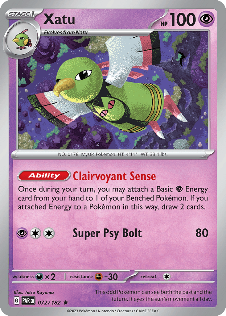 Xatu Pokémon card
