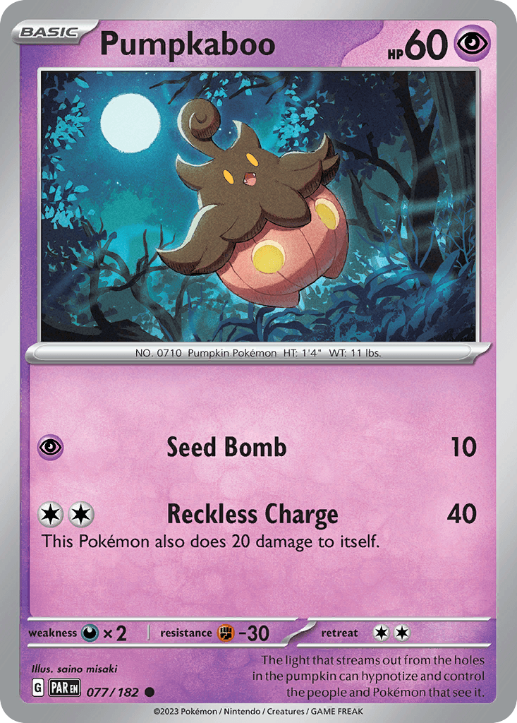 Pumpkaboo Pokémon card