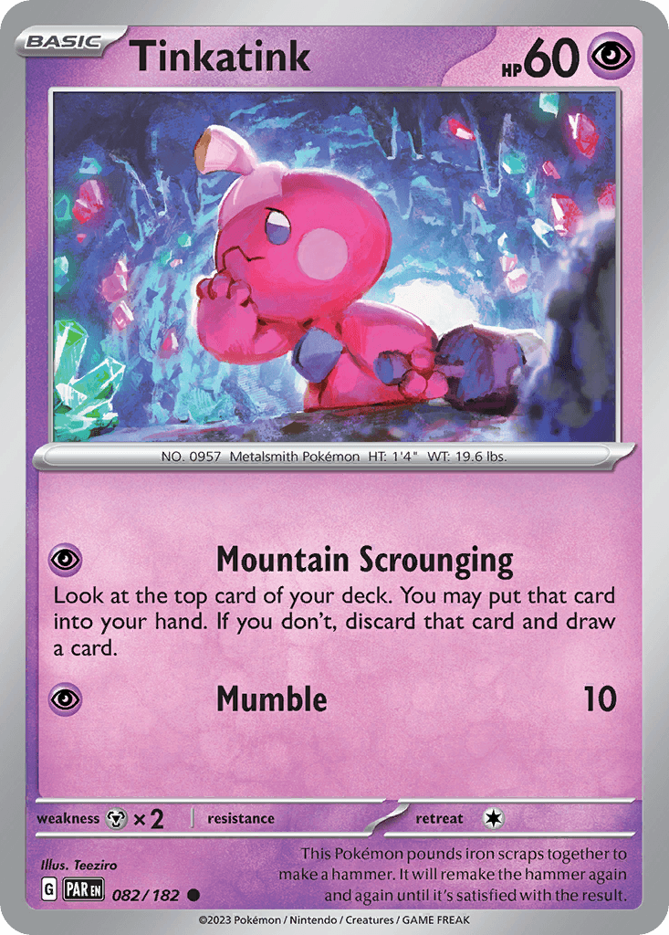 Tinkatink Pokémon card